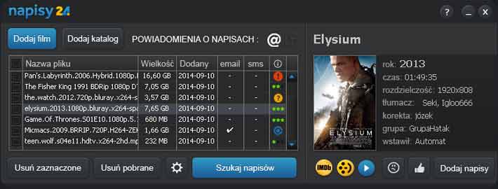 Napisy24.pl program do pobierania napisów do filmów i seriali